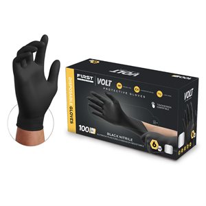 6 MIL VOLT BLK NITRILE GLOVE LG