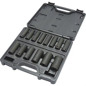 14 PIECE 1/2" DRIVE METRIC DEEP SOCKET SET